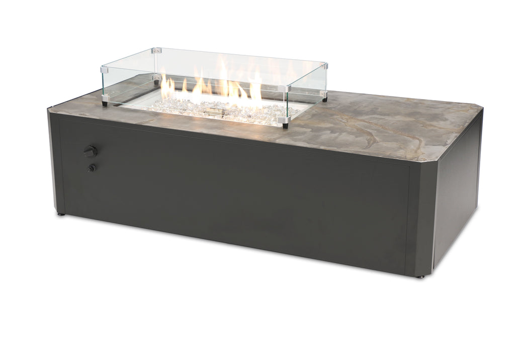 The Outdoor Greatroom Company Kinney Rectangular Gas Fire Pit Table