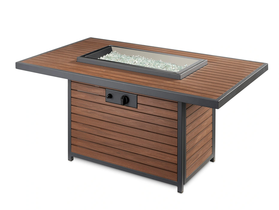 The Outdoor Greatroom Company Kenwood Rectangular Chat Height Gas Fire Table