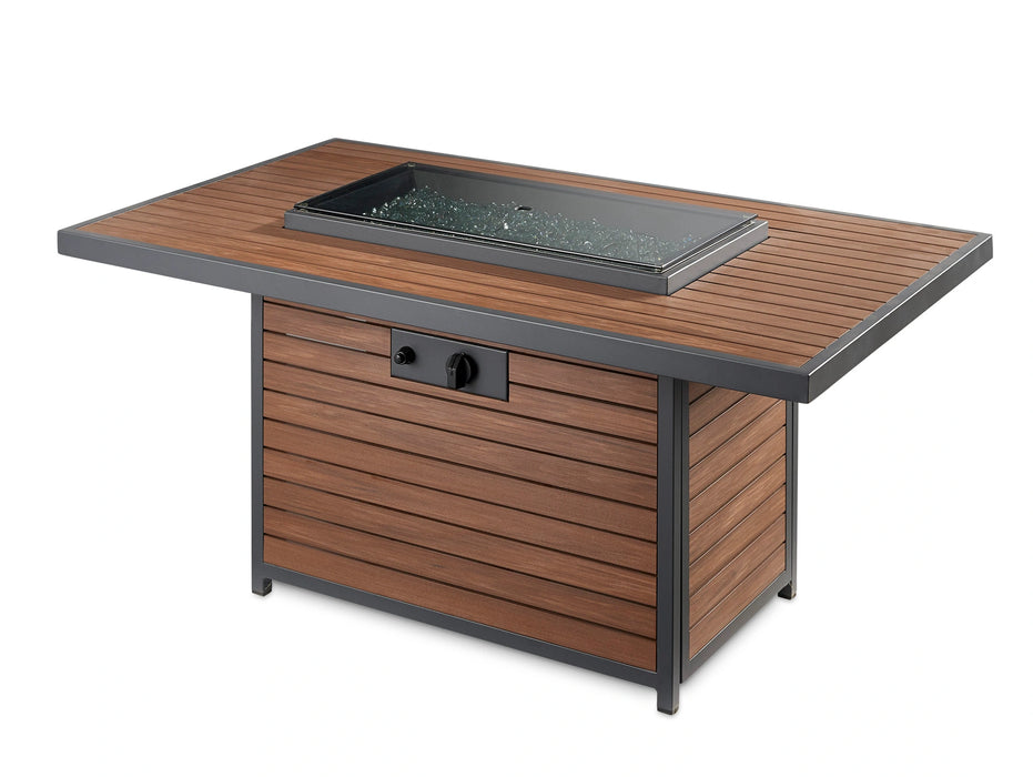 The Outdoor Greatroom Company Kenwood Rectangular Chat Height Gas Fire Table