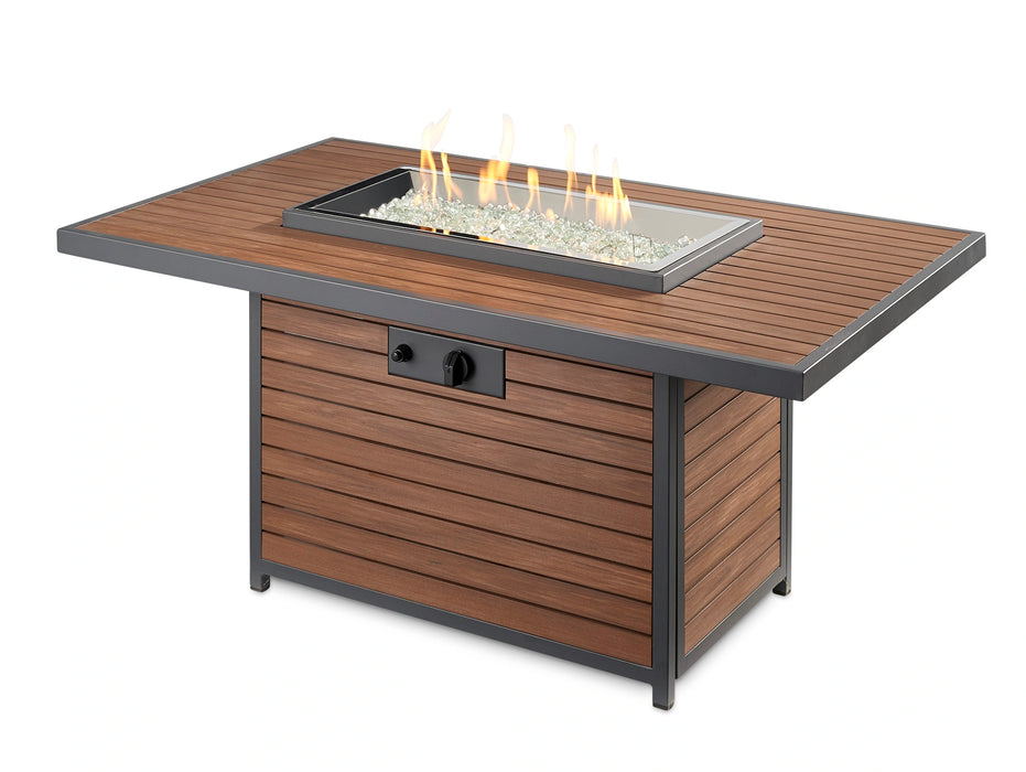 The Outdoor Greatroom Company Kenwood Rectangular Chat Height Gas Fire Table