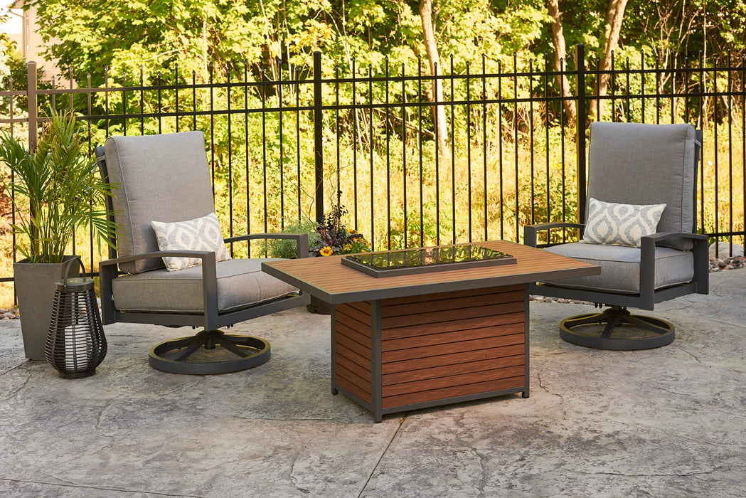 The Outdoor Greatroom Company Kenwood Rectangular Chat Height Gas Fire Table