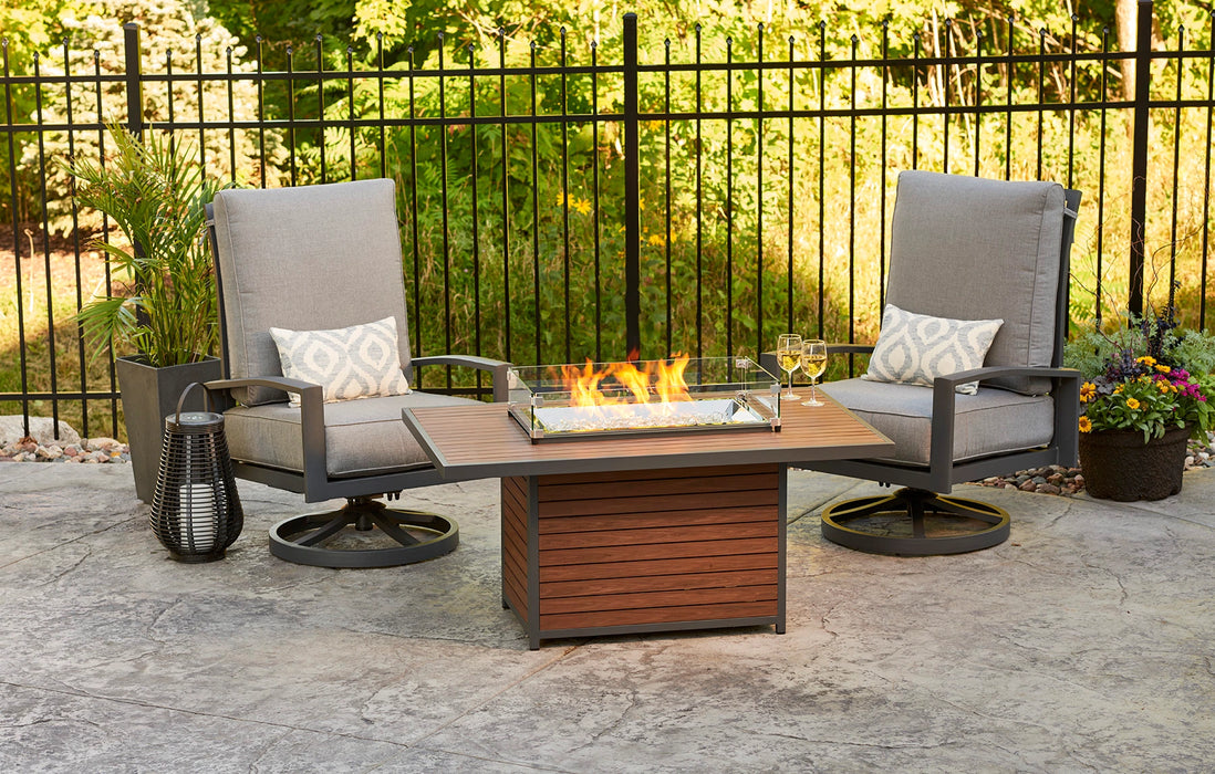 The Outdoor Greatroom Company Kenwood Rectangular Chat Height Gas Fire Table