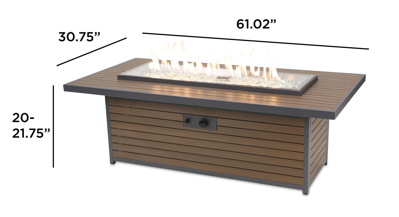 The Outdoor Greatroom Company Kenwood Linear Gas Fire Pit Table