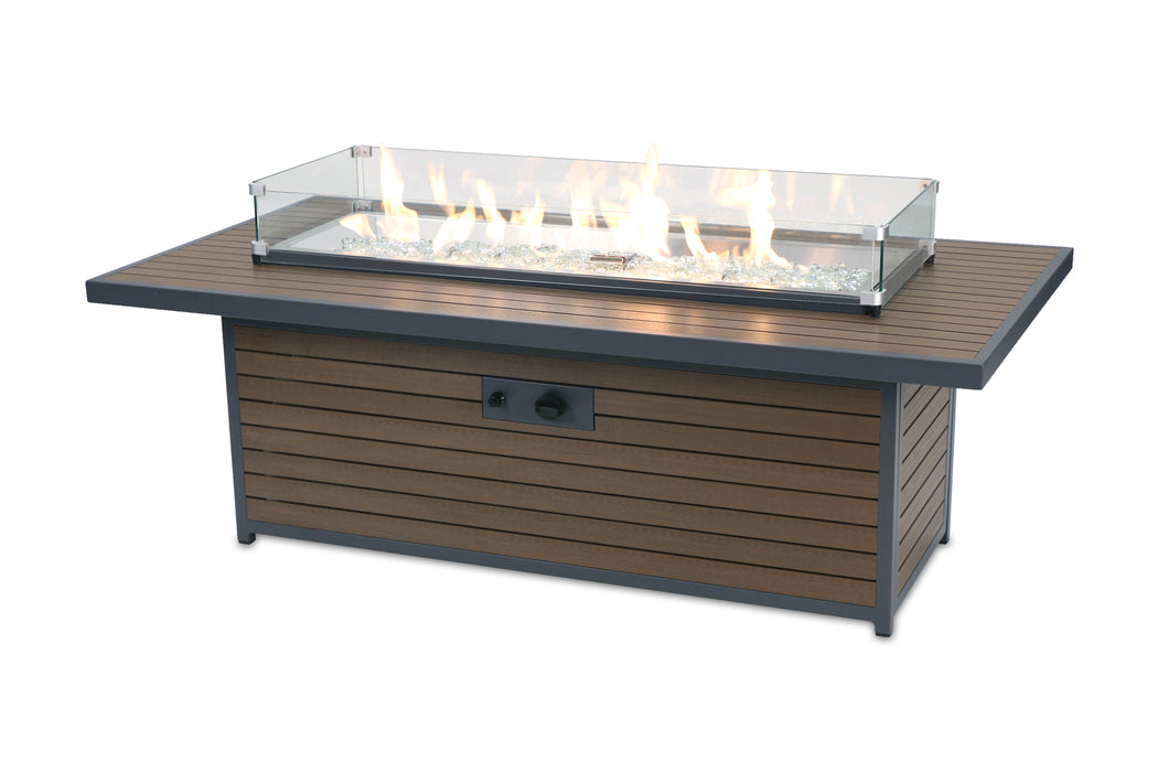 The Outdoor Greatroom Company Kenwood Linear Gas Fire Pit Table