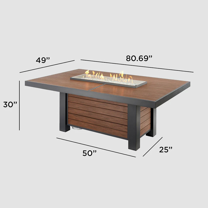 The Outdoor Greatroom Company Brooks Dining Height Gas Fire Pit Table