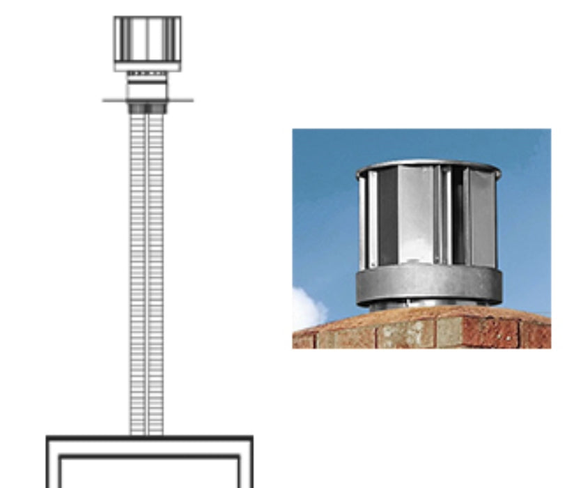 HHT Colinear 30/30 Direct Vent Termination Kit with Stainless Steel Vertical Cap