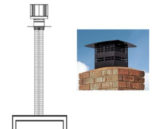 HHT Colinear 30/30 Direct Vent Termination Kit with Black Termination Cap