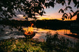 Fire Pit Art Manta Ray outdoor fire pit with iron oxide patina