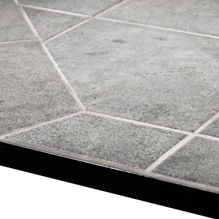 ComfortBilt Pellet Stove Corner Mill Black Hearth Pad Closeup