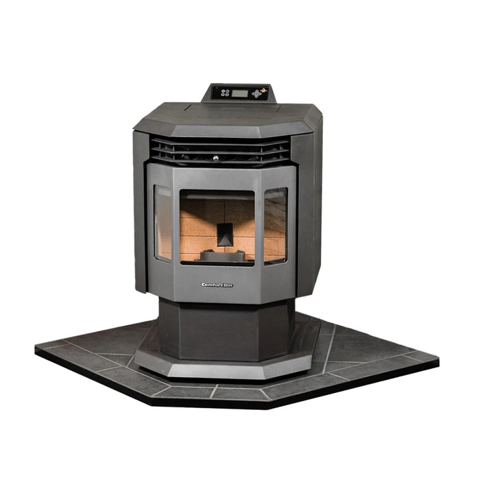 ComfortBilt Pellet Stove Corner Mill Black Hearth Pad with HP22
