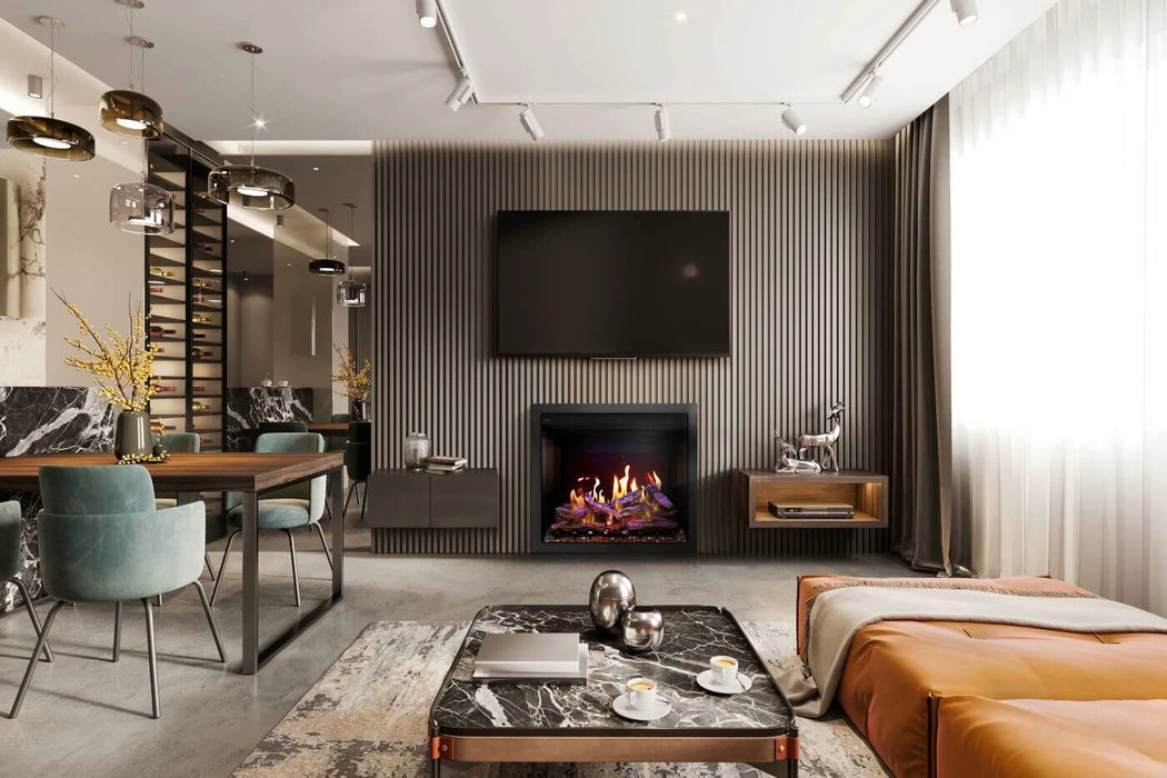 Napoleon Elevation X 36-Inch Built-In Electric Fireplace in Modern Living Room