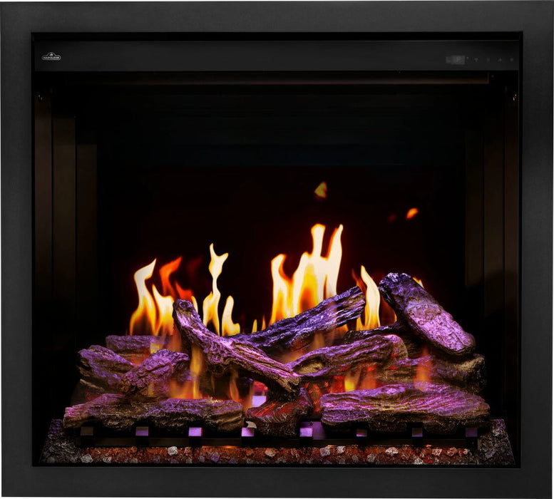 Napoleon Elevation X 36-Inch Built-In Electric Fireplace with Purple Log Effect