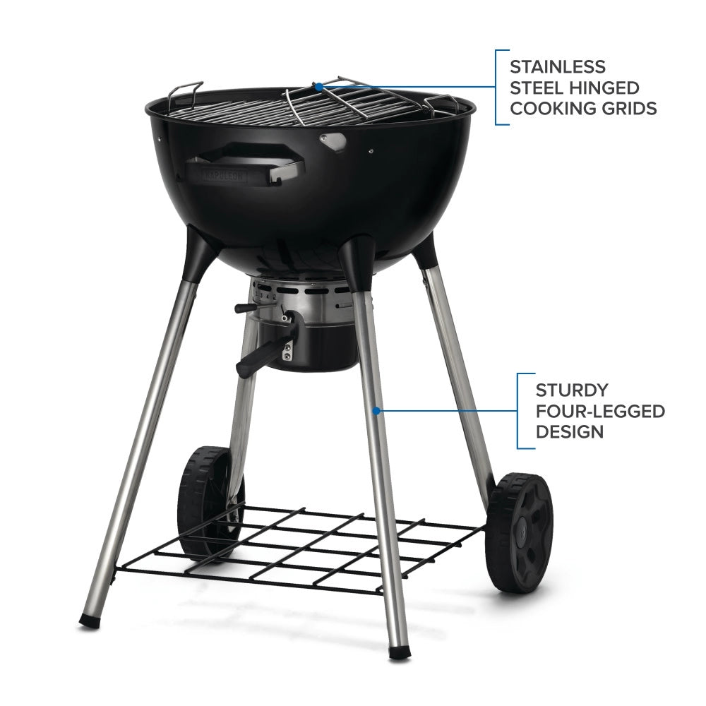 Napoleon 18-Inch Charcoal Kettle Grill | NK18K-LEG-3 — Cozy Glow