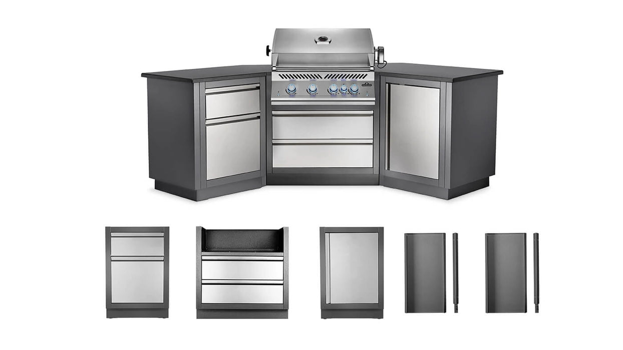 Napoleon OASIS™ 200 Outdoor Kitchen Bundle with Galvanneal Steel Cabinets
