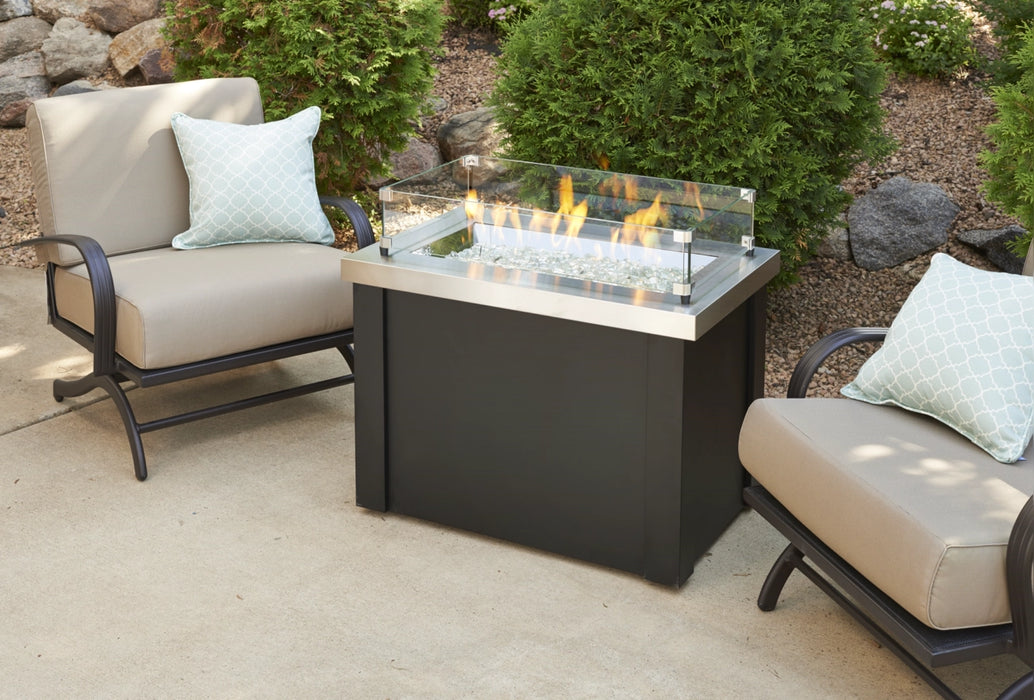 The Outdoor Greatroom Company Providence Rectangular Gas Fire Pit Table