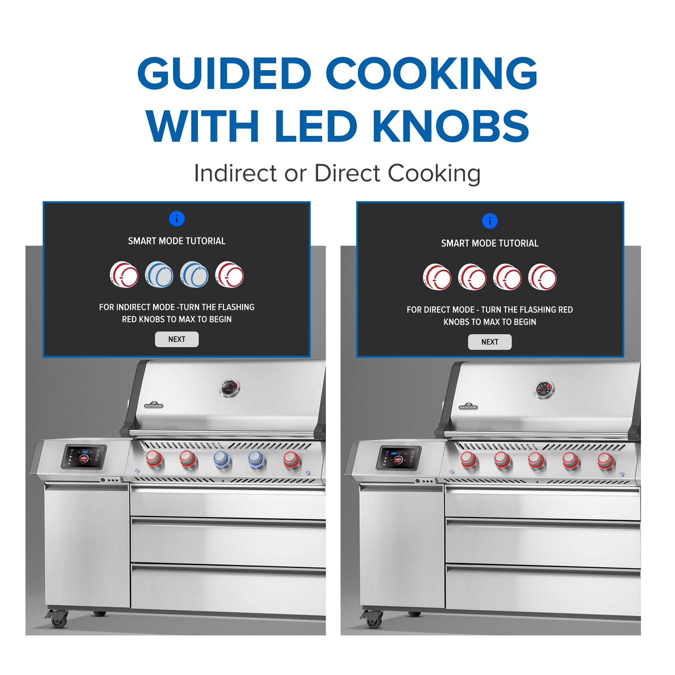 Napoleon Prestige PRO Elite 665 Gas Grill Guided Cooking Infographic