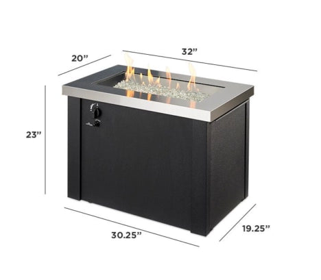 The Outdoor Greatroom Company Key Largo Linear Gas Fire Pit Table