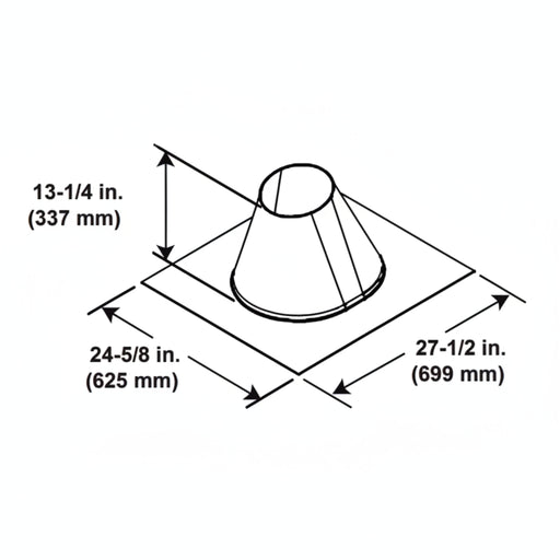 HHT DVP Roof Flashing, 0/12 - 6/12 Roof Pitch | RF6
