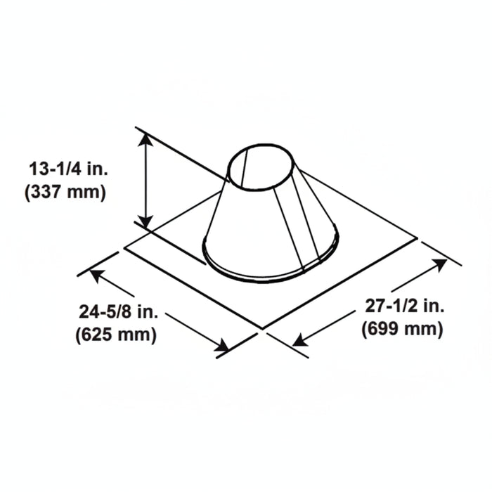 HHT DVP Roof Flashing, 0/12 - 6/12 Roof Pitch | RF6