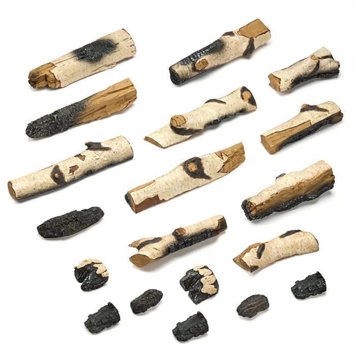 SimpliFire Triton Linear Electric Fireplace Birch Logs