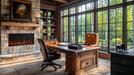 SimpliFire Scion 43" Linear Electric Fireplace in Office