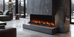 SimpliFire Triton 65" Linear Electric Fireplace with Timber Logs & Orange Flames