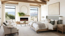 SimpliFire Triton 50" Linear Electric Fireplace built into Bedroom Wall