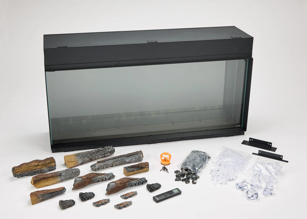 What's included with the SimpliFire Triton electric fireplace.