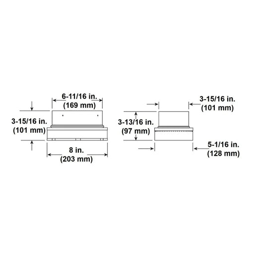 HHT SLP to DVP Adapter Dimensions