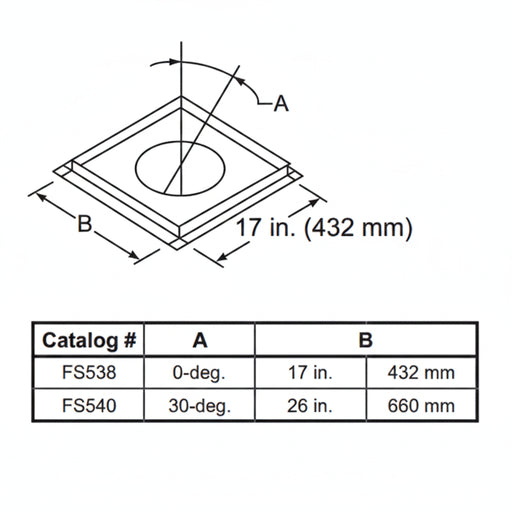 HHT AC30 Degree Firestop Spacer for SL1100 and SL400 Series Pipe