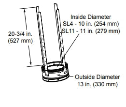 HHT SL4 & SL11 Chimney Stabilizer/Support Section