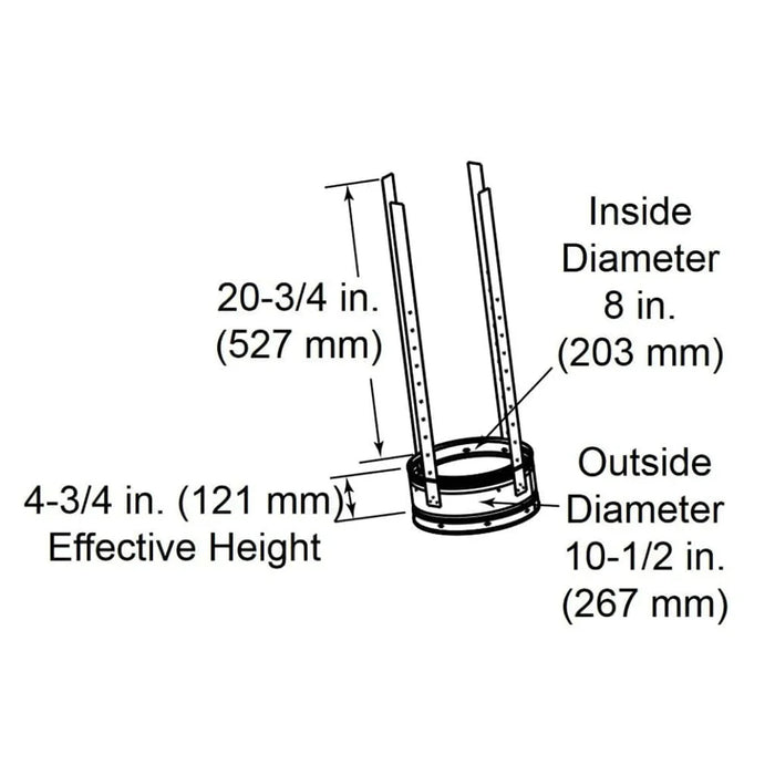 HHT SL300 6" (200mm) Flue Support Section