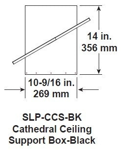 HHT SLP Cathedral Ceiling Support - Black: Sizing