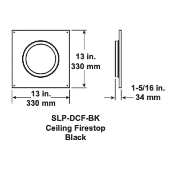 HHT SLP Decorative Ceiling Firestop - Black