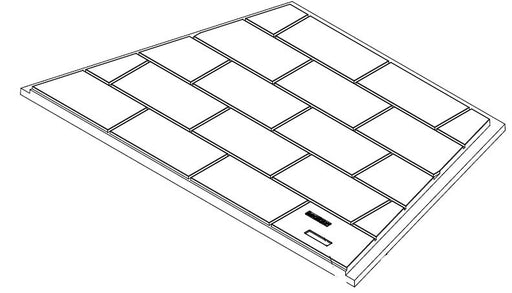 HHT 36" Firebrick Yellow Hearth Refractory Panel