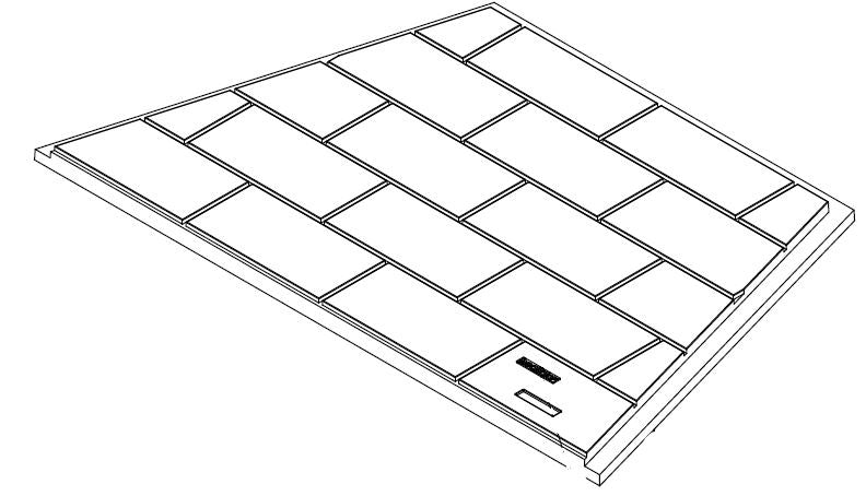 HHT 36" Firebrick Yellow Hearth Refractory Panel