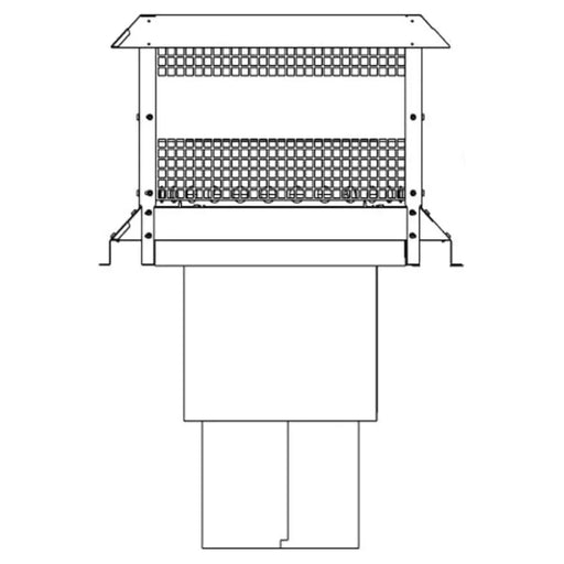 HHT Stainless Steel Square Termination Cap for SL1100 Chimney Systems