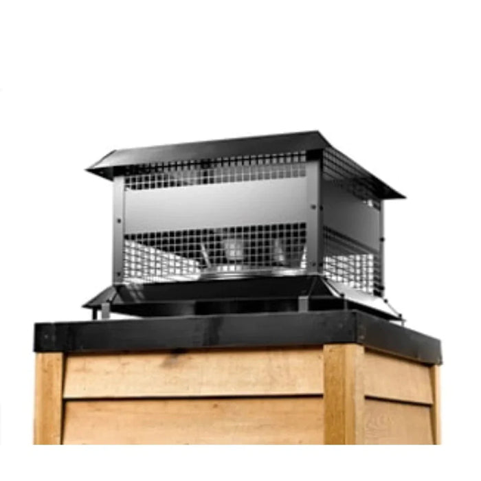 HHT Black Square Termination Cap for SL300 Chimney Systems | ST375