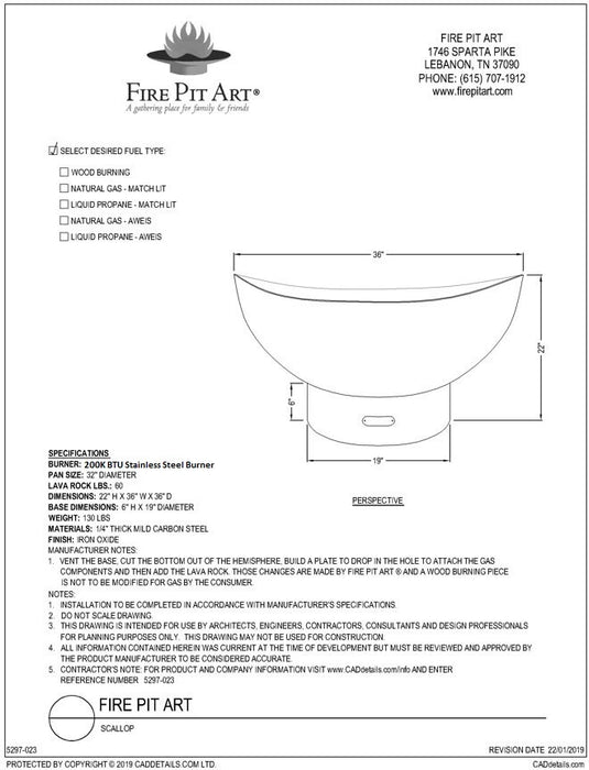 Scallop Fire Pit