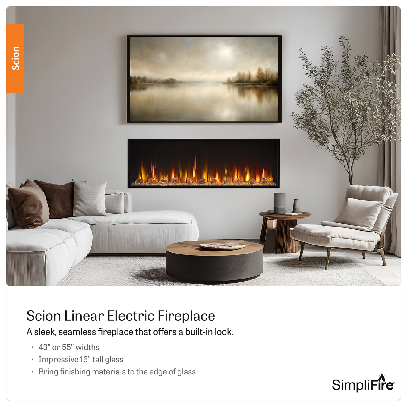 SimpliFire Scion Electric Fireplace