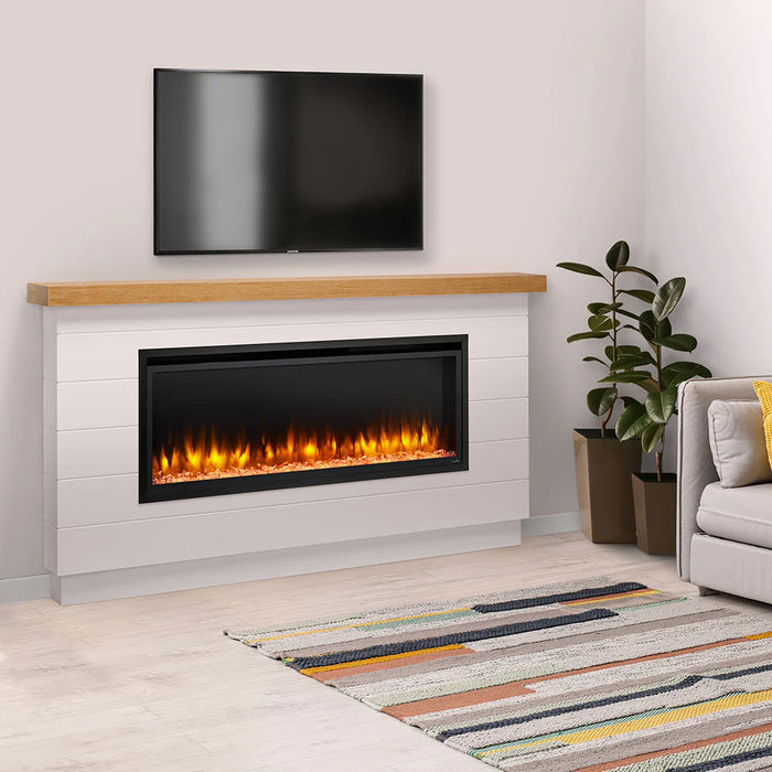 SimpliFire Modern Farmhouse Boyd Build-Out Kit Installed in Modern Living Room