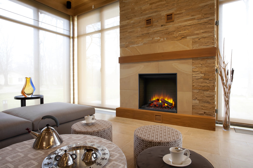 SimpliFire Built-In Electric Fireplace in Modern Living Room