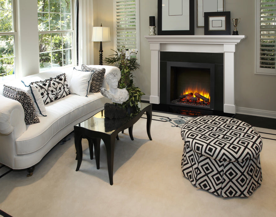 SimpliFire Built-In Electric Fireplace in Old Fashioned Living Room