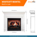 SimpliFire Wescott Mantel Kit for Inception 36" Electric Fireplace: Dimensions