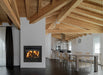 Empire Stove St. Clair 4300 Fireplace in Room with Exposed Wood Beams