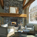 Empire Stove St. Clair 3000 Fireplace in Rustic Living Room
