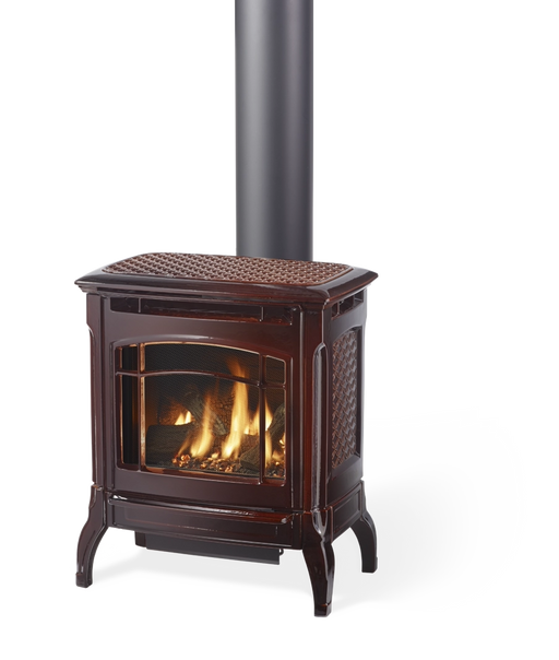 Hearthstone Stoves Stowe Direct-Vent Gas Stove with Brown Enamel Finish