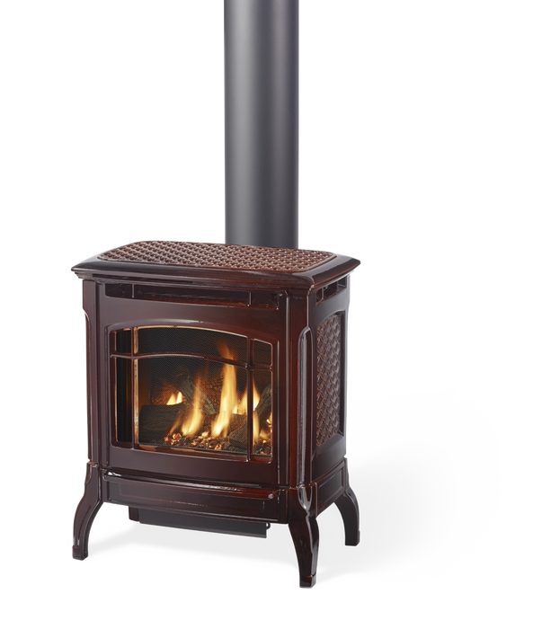 Hearthstone Stoves Stowe Direct-Vent Gas Stove with Brown Enamel Finish