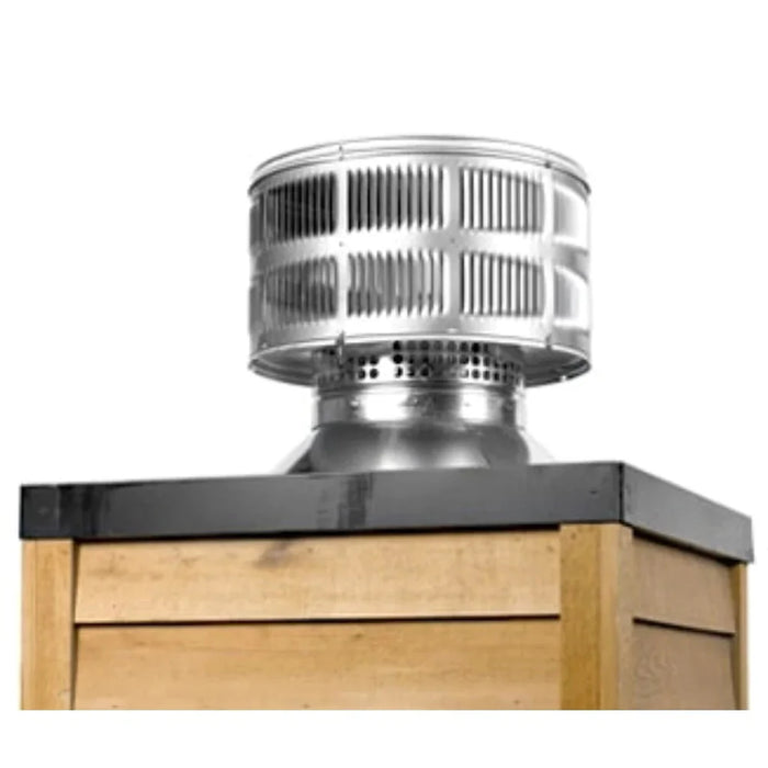 HHT Round Telescoping Termination Cap with Storm Collar for SL1100 Wood Burning Chimney Pipe