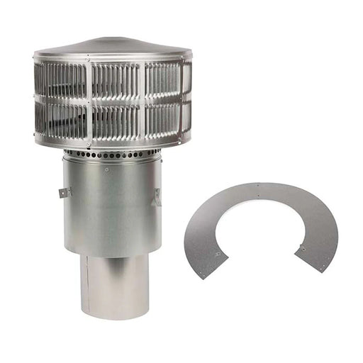 HHT Round Telescoping Termination Cap with Storm Collar for SL300 Wood Burning Chimney Pipe